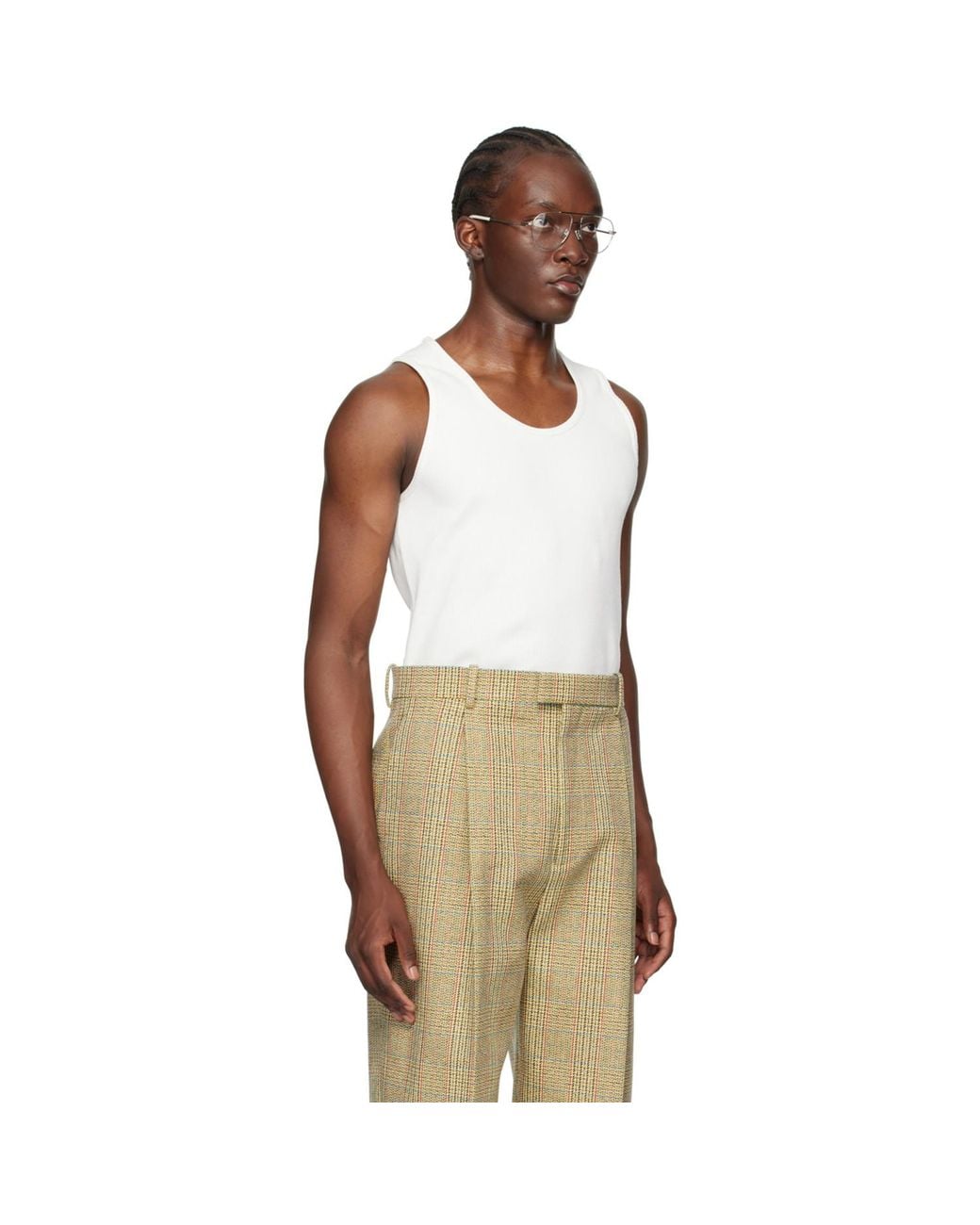Bottega Veneta Multicolor Off- Rib Tank Top for men