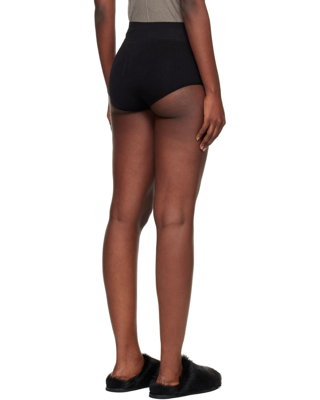 Rick Owens Black Concordians Rib Briefs