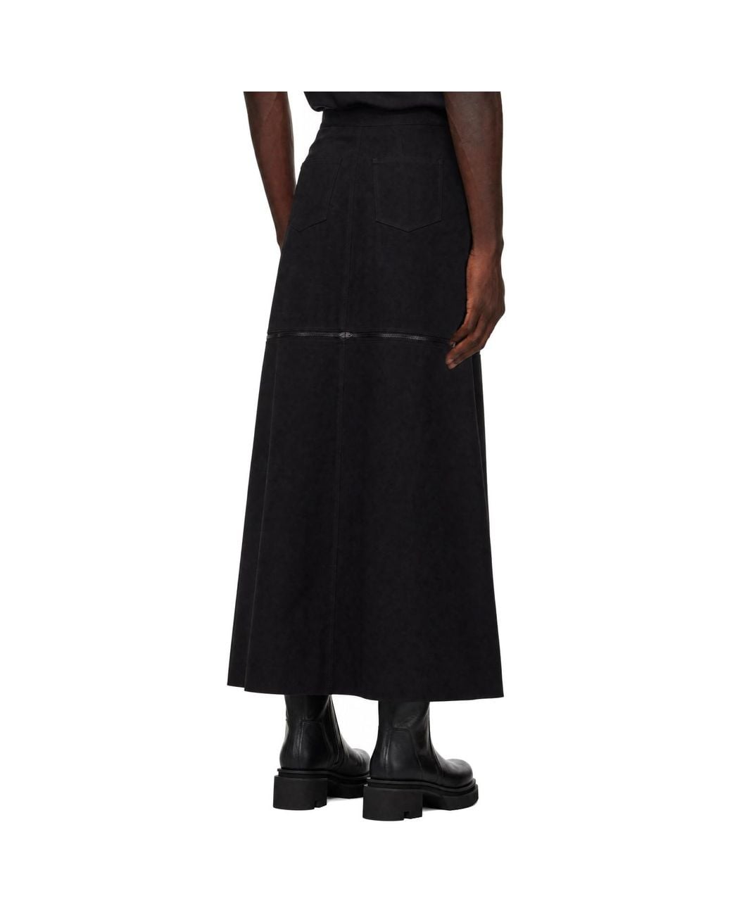 Rick Owens Black Concordians Odetta Cargo Maxi Skirt for men
