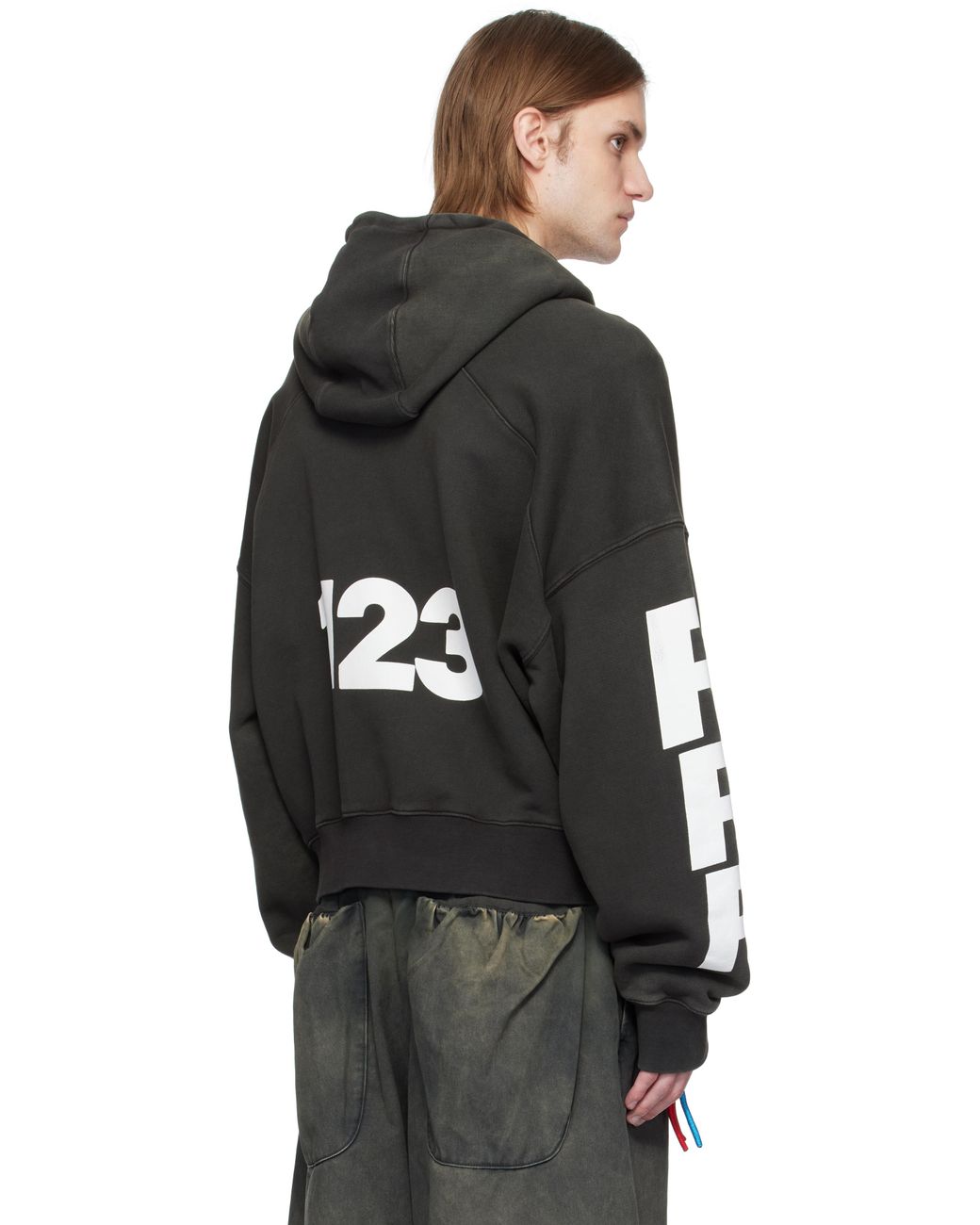 国内発送■RIVINGTON roi Rebis■USO-123 CVA ZIP HOODIE Black USO-123 CVA Zip Hoodie by Rivington Roi Rebis on Sale