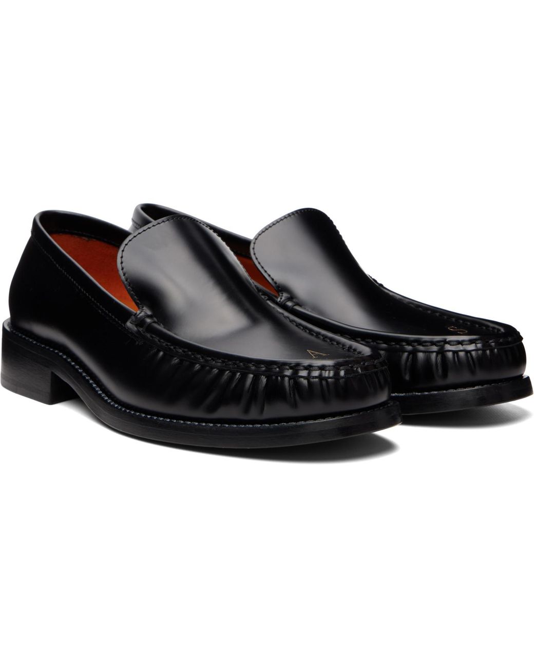 Acne Black Leather Loafers