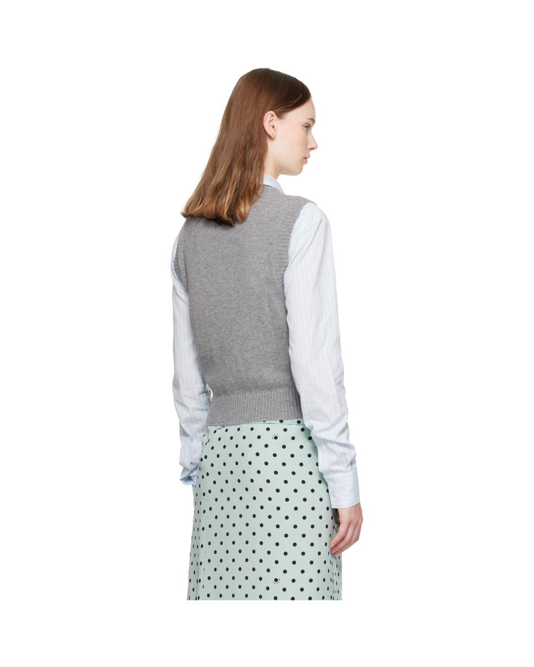Ganni Blue Flowers Sweater Vest