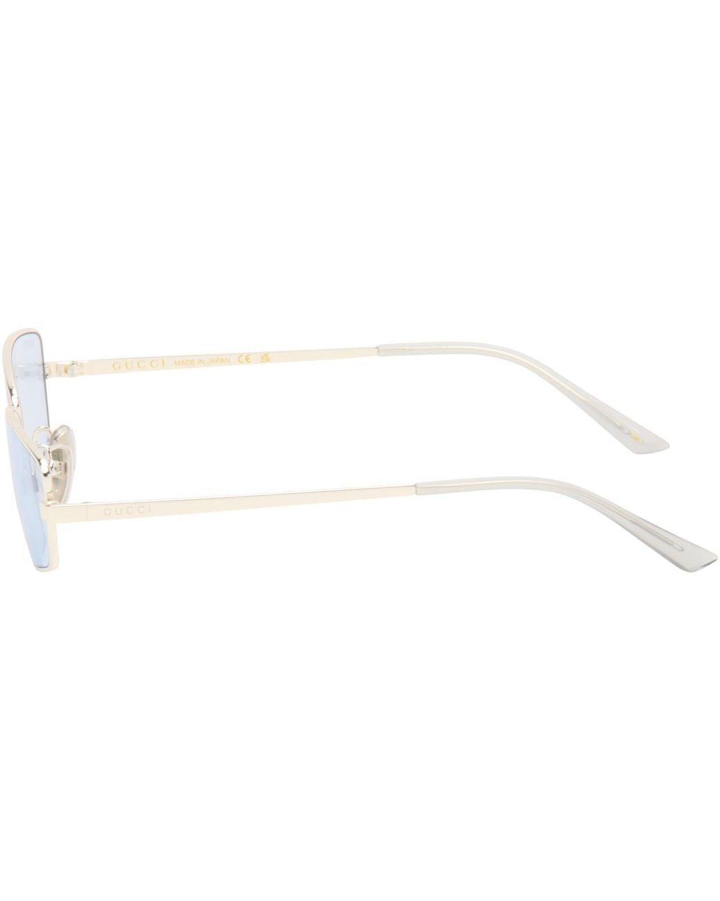 Gucci Blue Rectangular Frame Sunglasses
