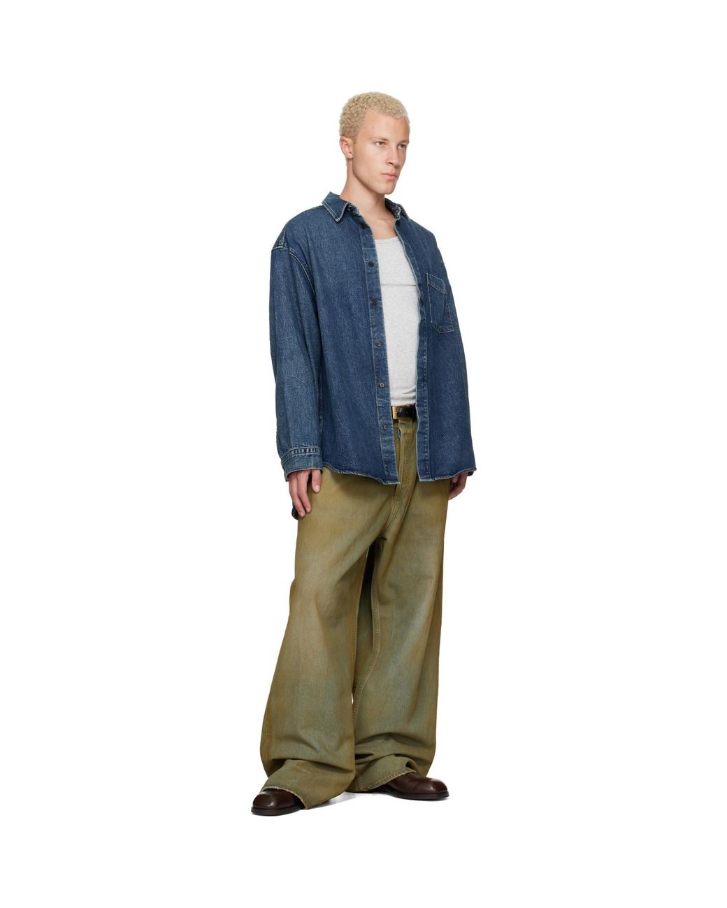 Agolde Blue Boyle Denim Shirt for men