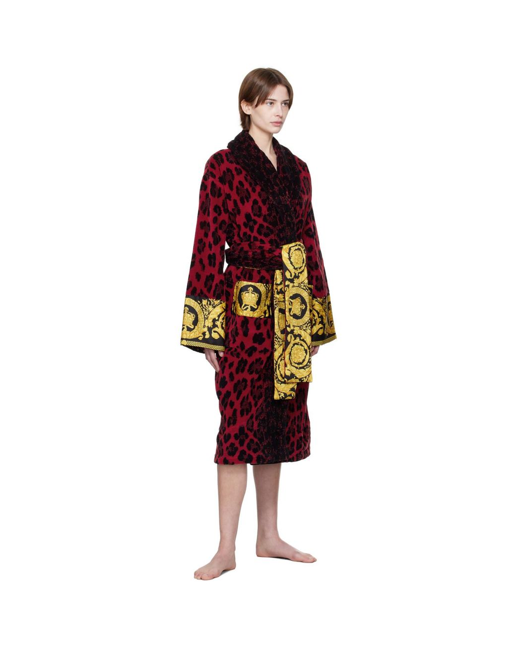Versace Black Wild Barocco Bathrobe