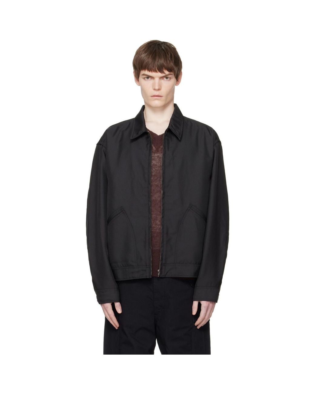 Nanamica Black Polyester Twill Deck Jacket for men