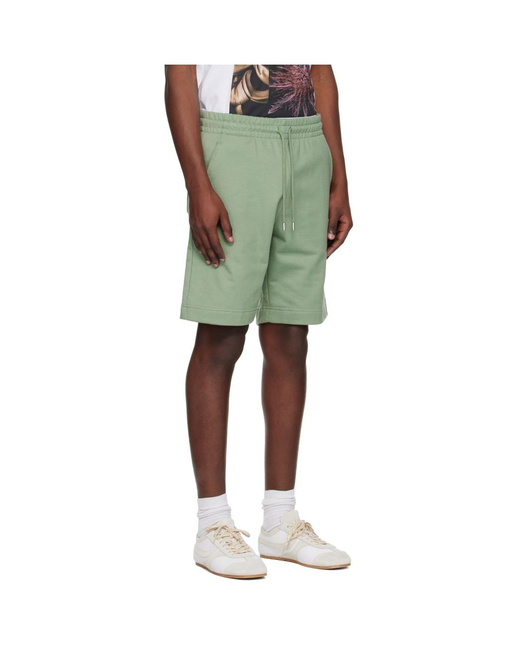 Dries Van Noten Green Drawstring Shorts for men