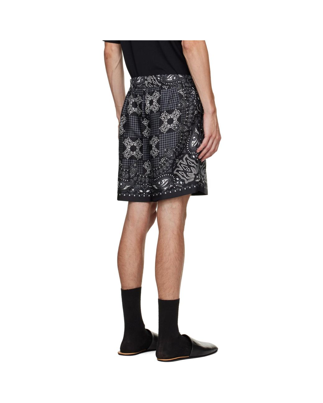 Amiri Black 'Ma' Check Shorts for men