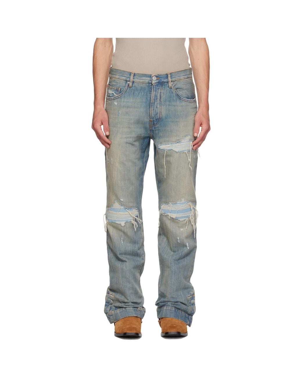 Amiri Blue Straight Flare Mx1 Jeans for men