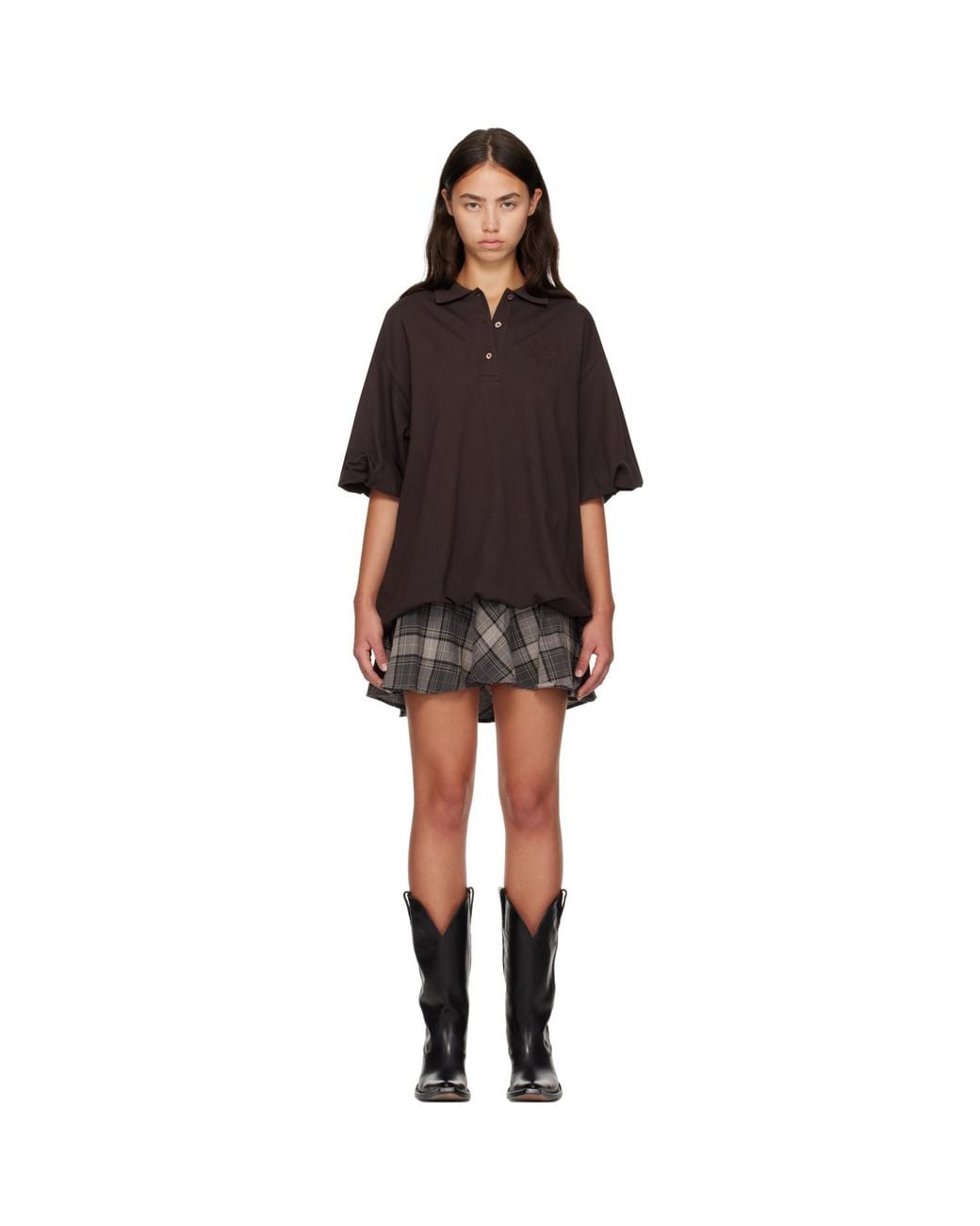 Acne Black Layered T-Shirt Minidress