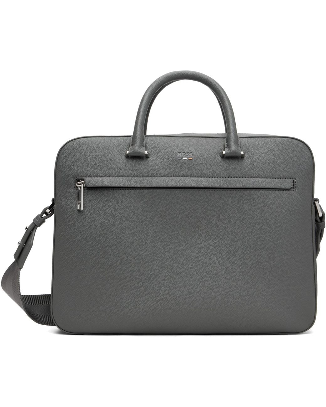 Boss Black Logo-Emed Document Briefcase for men