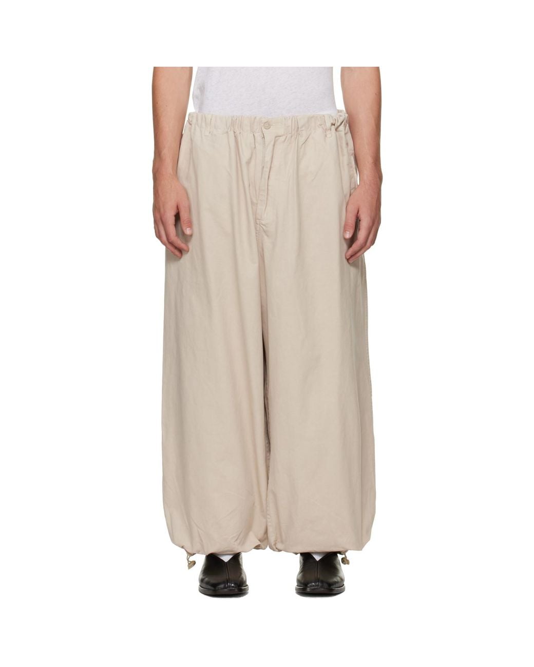 Entire studios Natural Profile Cotton Trousers for men