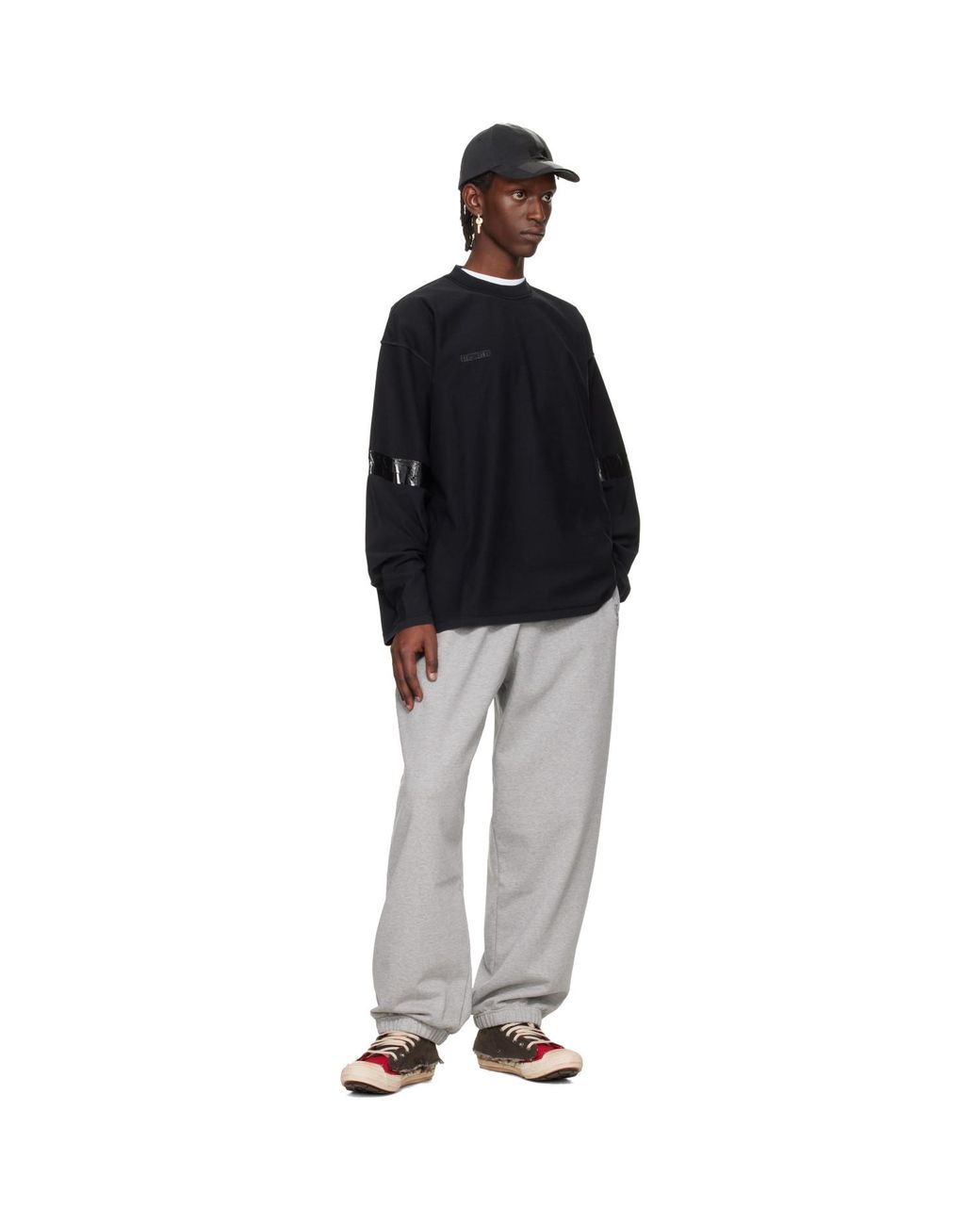 Vetements Black Taped Reconstructed Longsleeve T-Shirt for men