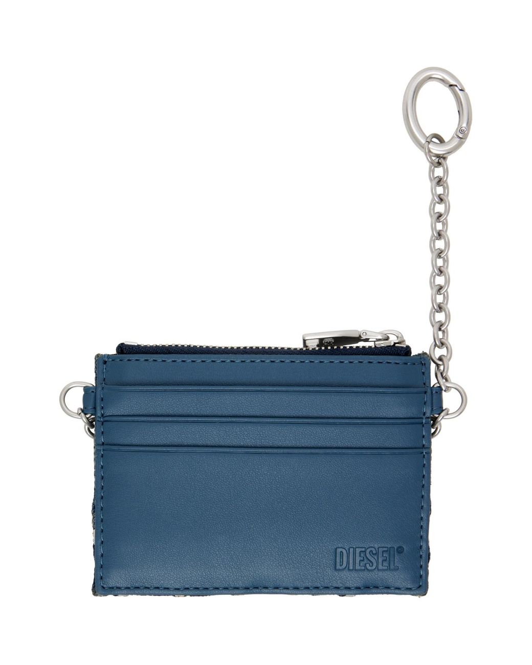 DIESEL Blue Chain Card Holder