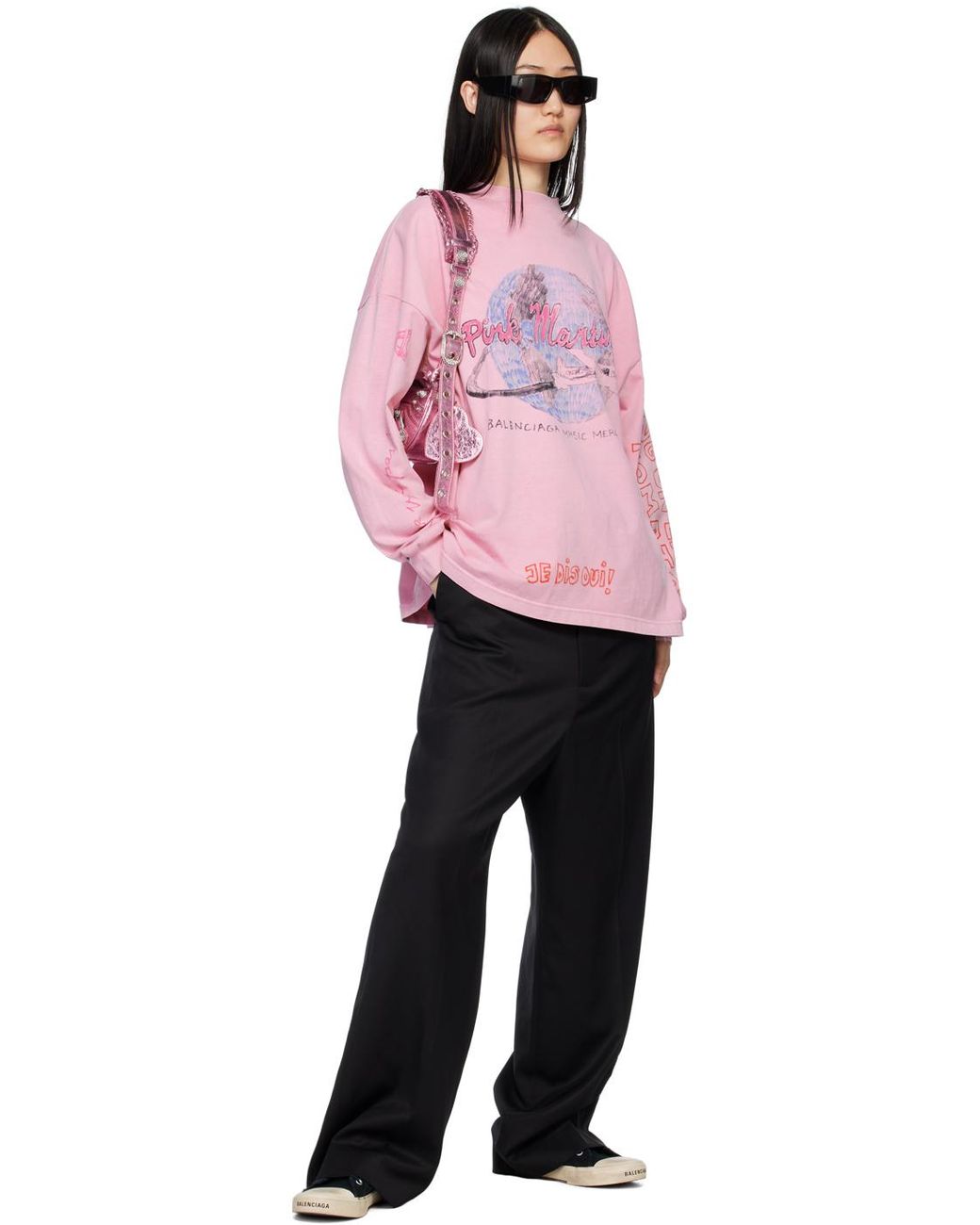 Balenciaga Pink Pink Martini Edition Long Sleeve T-shirt Balenciaga Pink Pink Martini Edition Long Sleeve T-shirt
