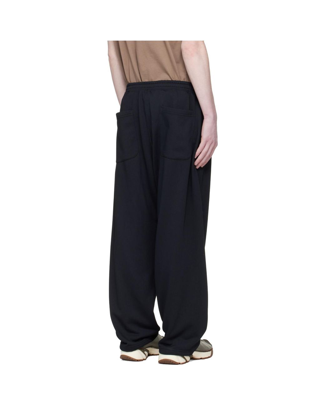 Nanamica Black Polyester Pile Sweatpants for men
