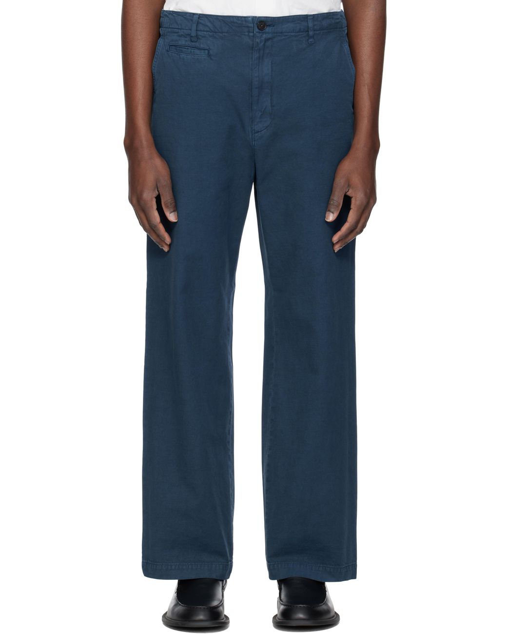 AURALEE Finx Gabardine Trousers in Blue for Men | Lyst