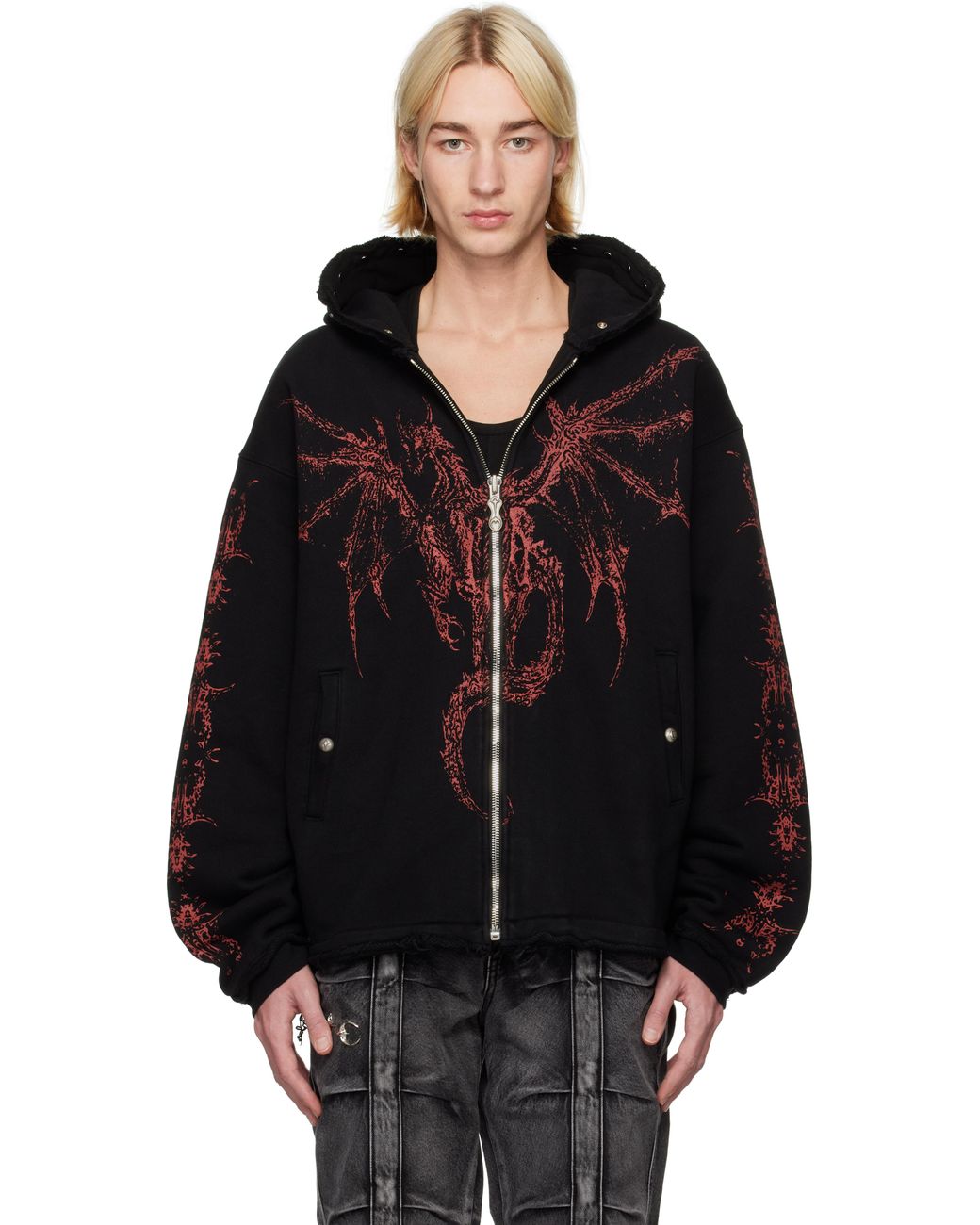 トップス THUG CLUB Pack Fur Zip-up Hoodie Pack Fur Zip-Up Hoodie (KN1101-BLACK)