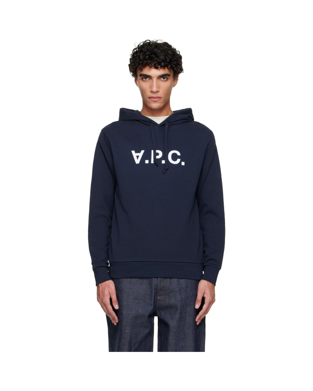 A.P.C. Blue Standard Grand 'Vpc' Hoodie for men