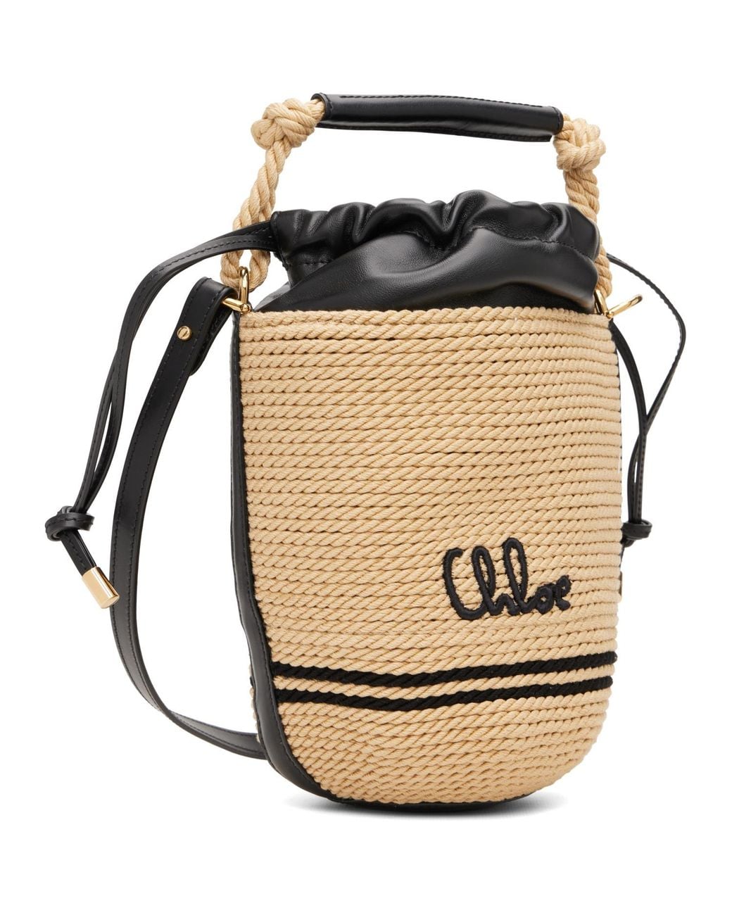 Chloé Black Soleil' Cord Bucket Bag