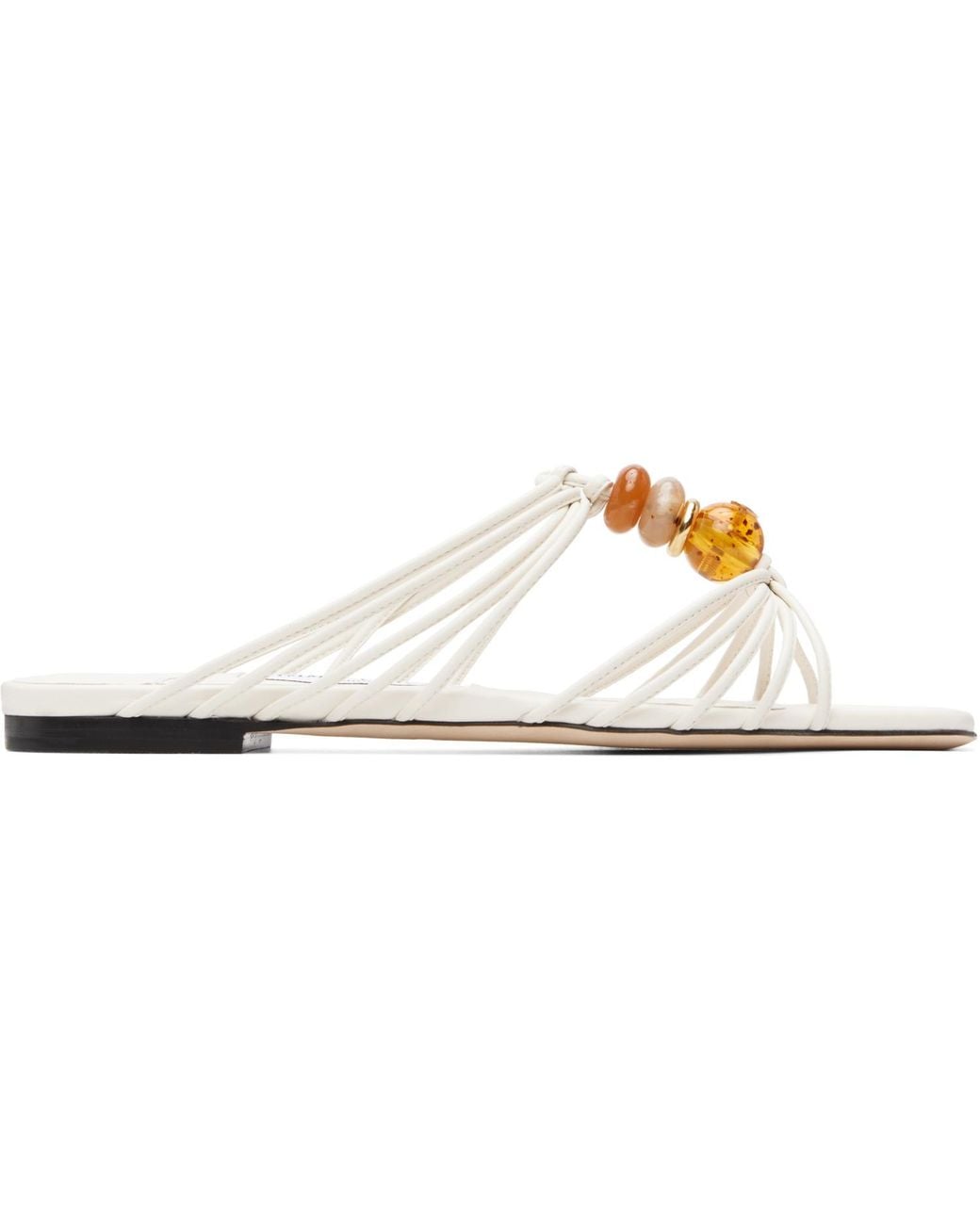 Jimmy Choo Metallic Lova Mule Flat Sandals