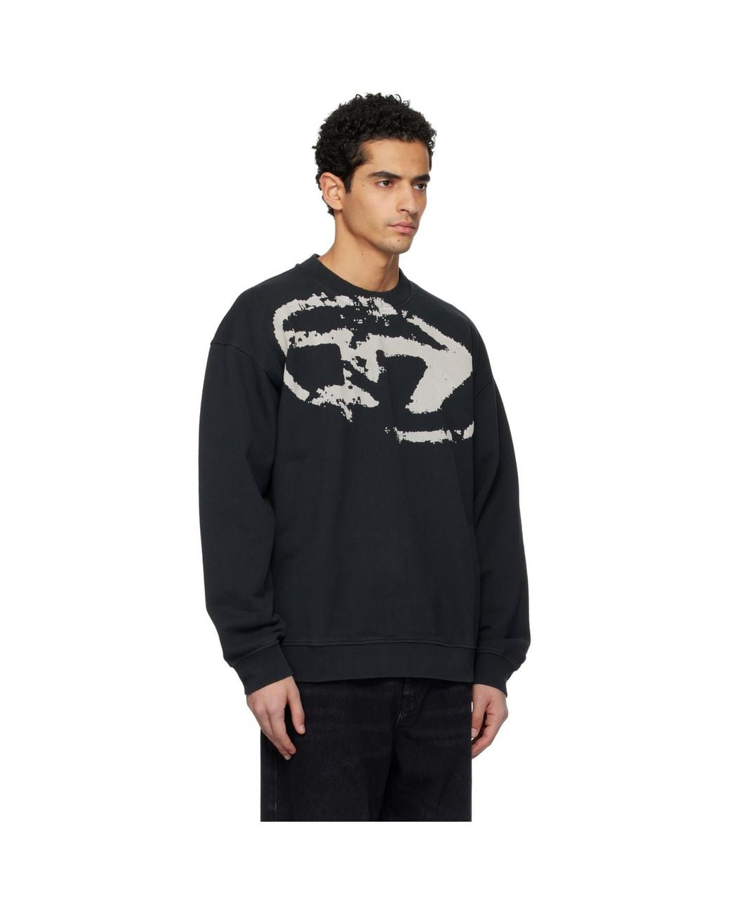 DIESEL Black S-Boxt-N5 Sweatshirt for men