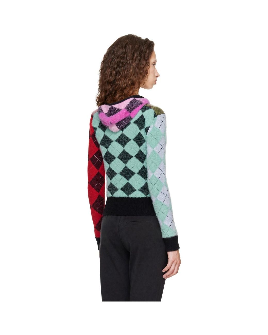 Chopova Lowena Red Farrago Zip-Up Hoodie
