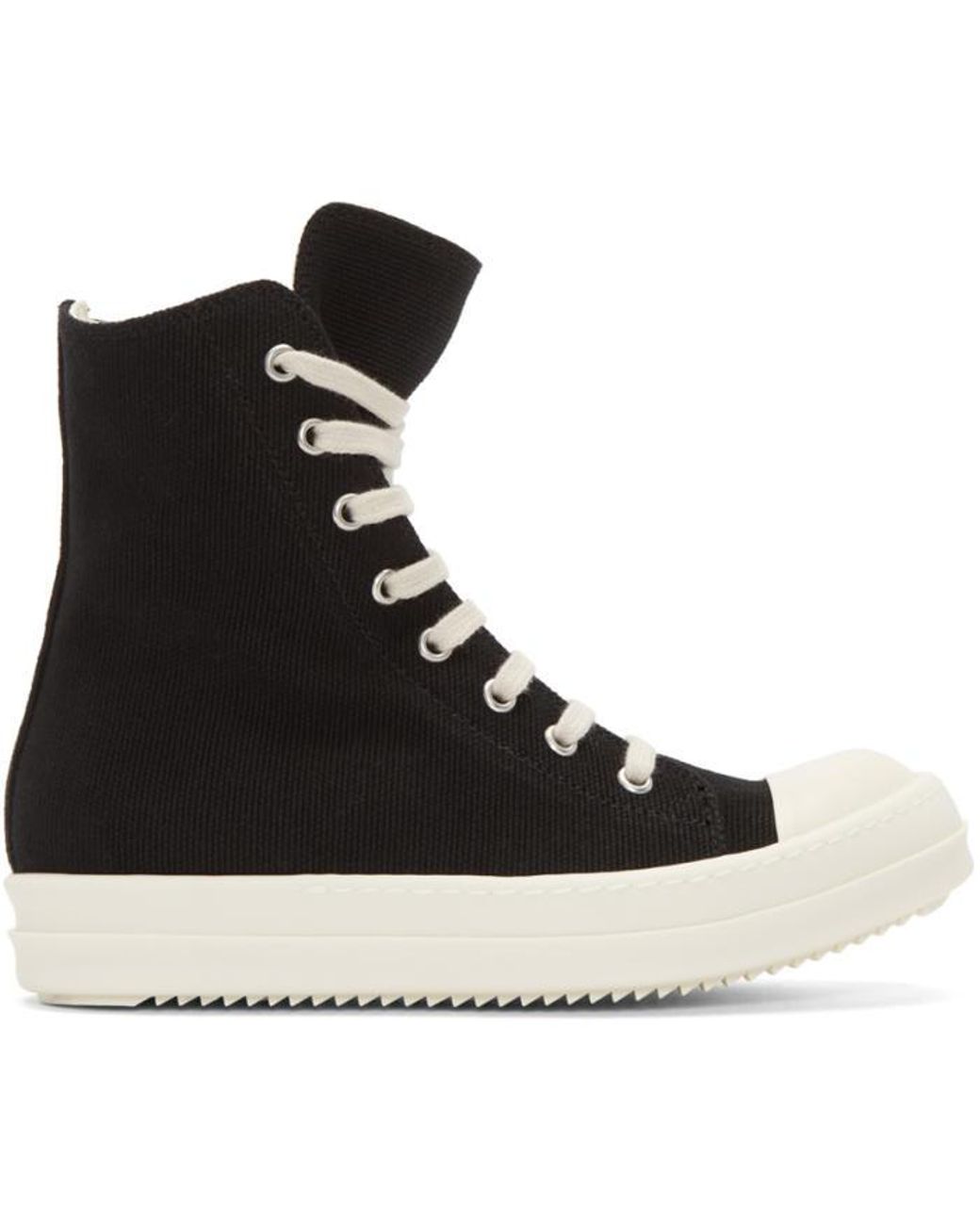 Rick Owens Black Canvas High-top Sneakers for Men | Lyst Canada