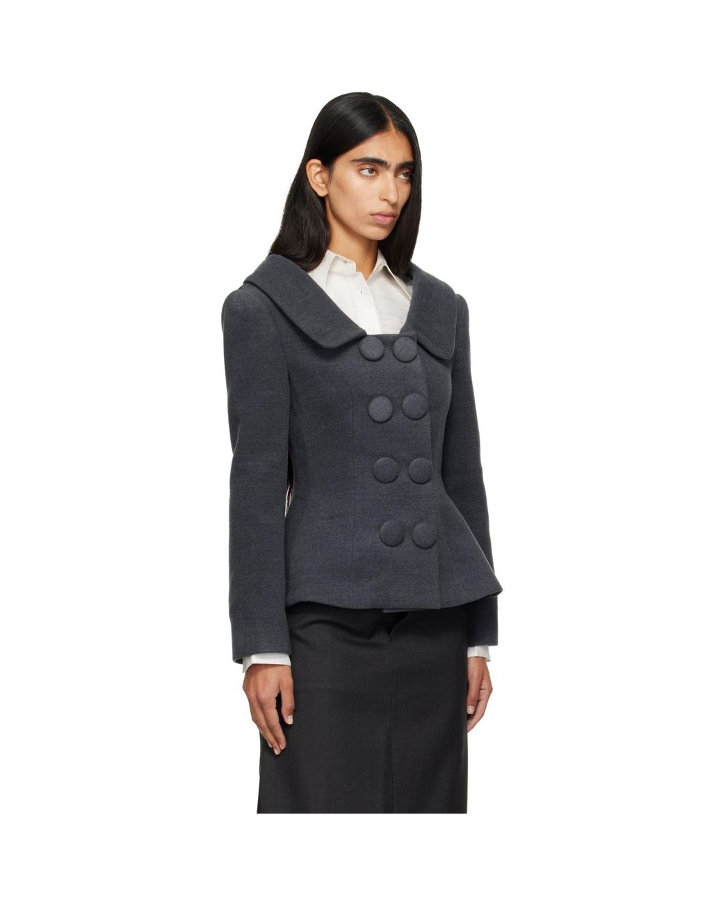 ShuShu/Tong Black Lapel Wrap Jacket