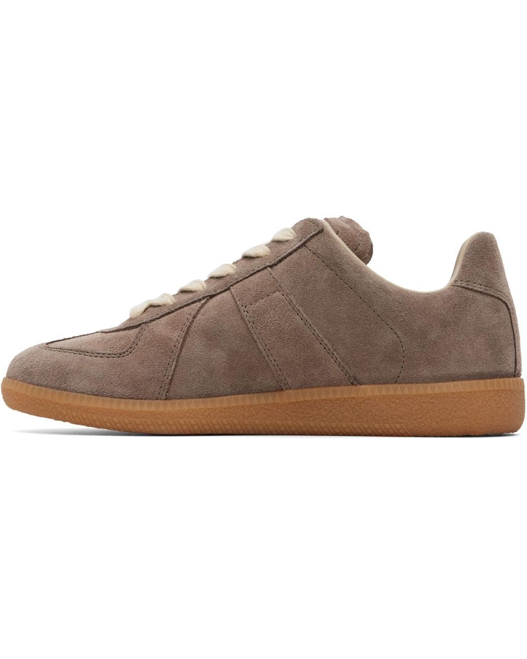 Maison Margiela Brown Taupe Replica Suede Sneakers