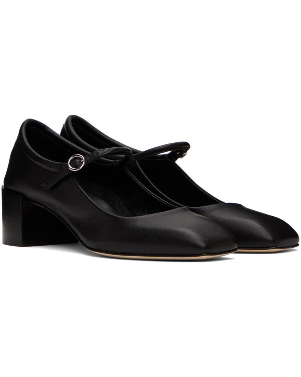 Aeyde Black Aline Mary-Jane Heels