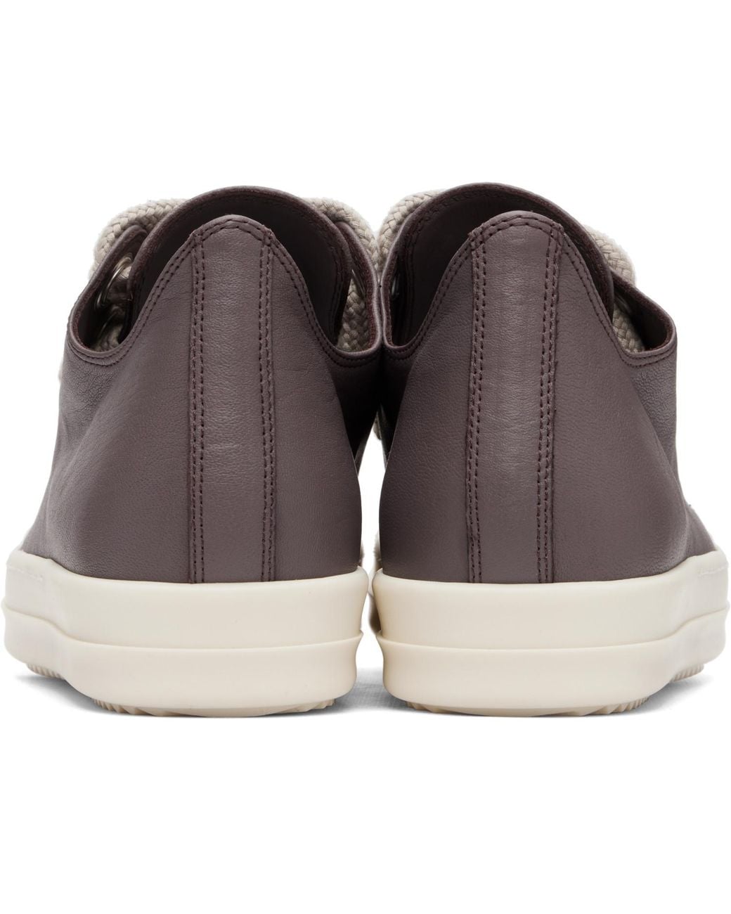 Rick Owens Gray Taupe Tower Jumbolace Low Sneaks Sneakers for men