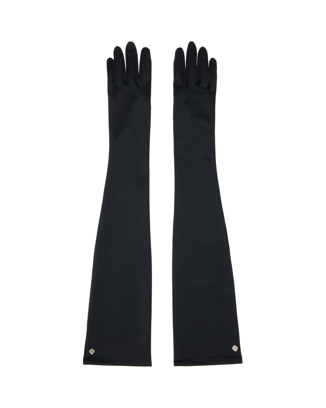 Handsome Stockholm Blue Satin Extra Long Gloves