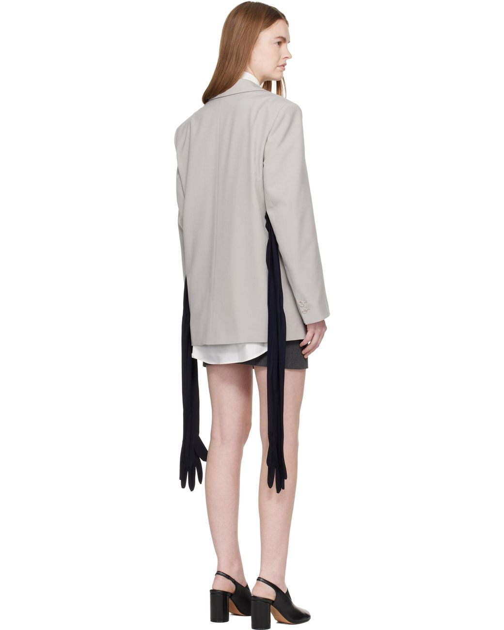 MM6 by Maison Margiela Black Wool-Blend Blazer