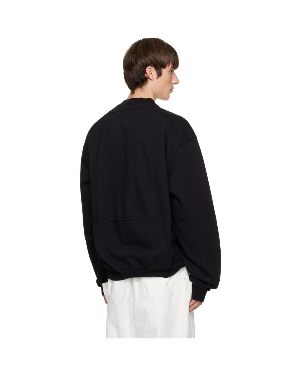 HYACYN Black Embroidery Sweatshirt for men