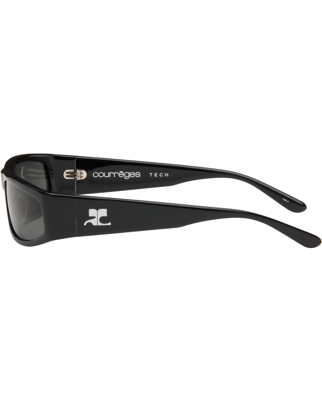 Courreges Tech Sunglasses in Black | Lyst UK