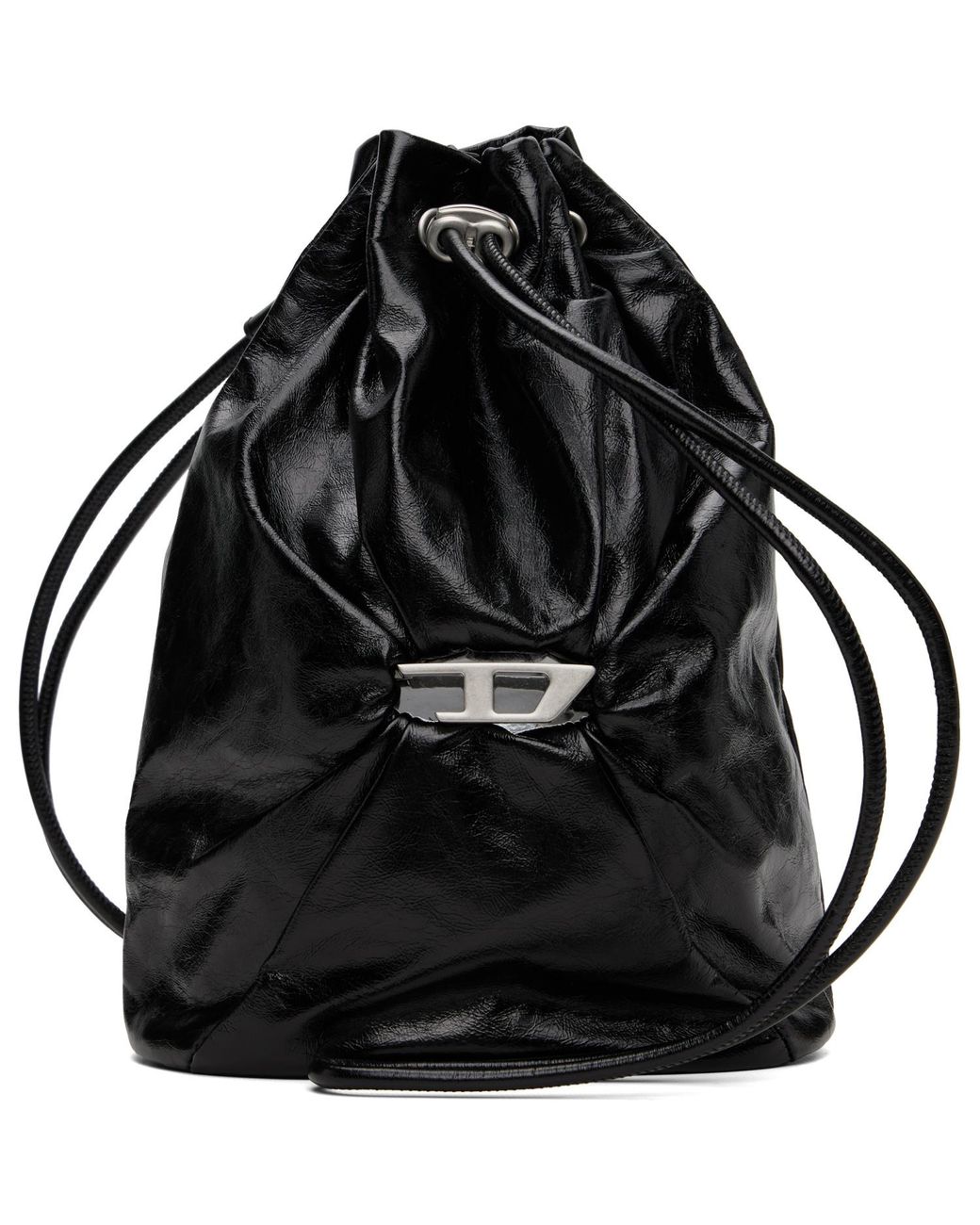 DIESEL Black Scrunch-D Mono Backpack