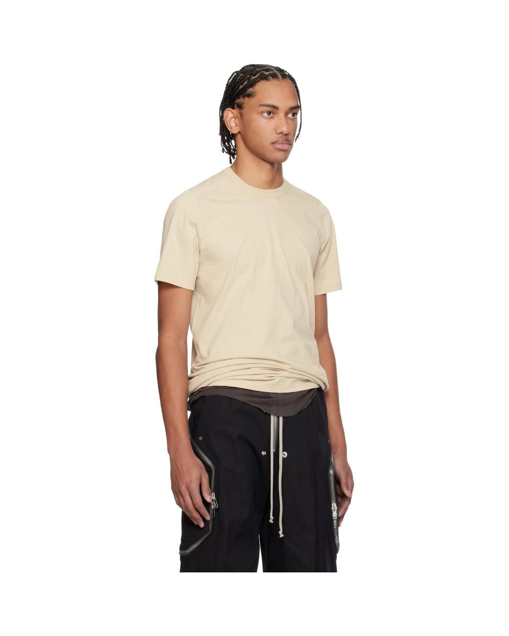 Rick Owens Black Off- Temple Level T-Shirt for men