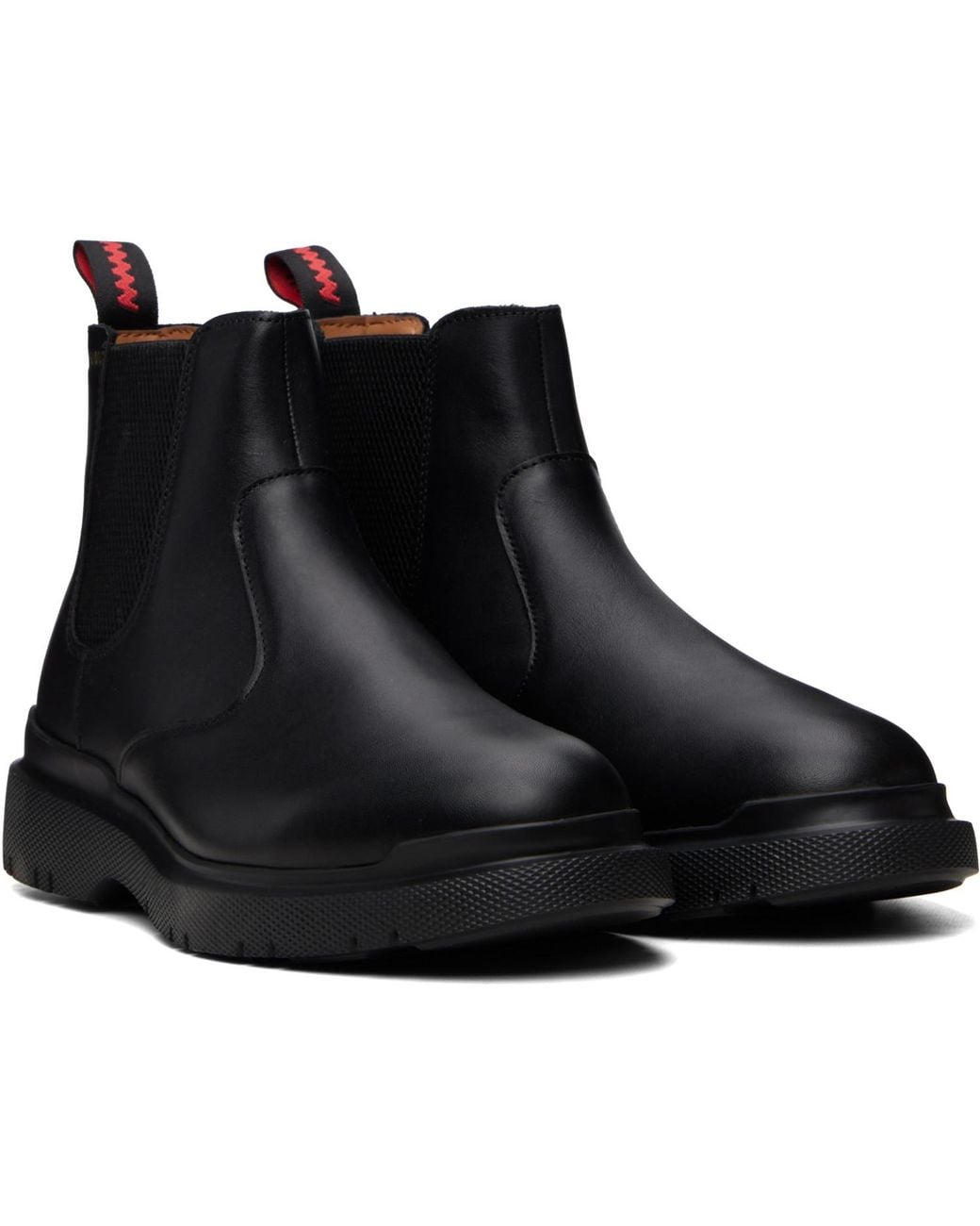 HUGO Leather Chelsea Boots in Black for Men | Lyst
