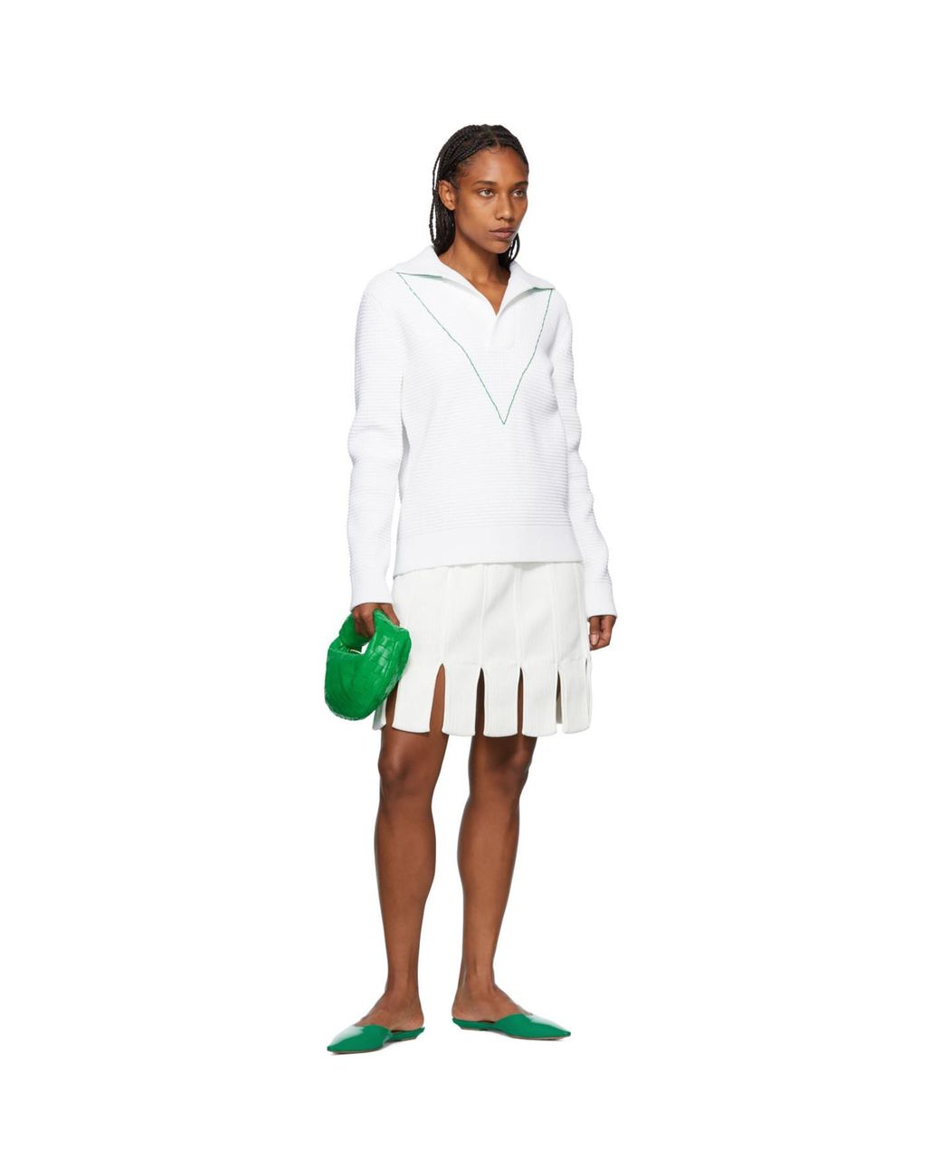 Bottega Veneta Green Mini Jodie Top Handle Bag