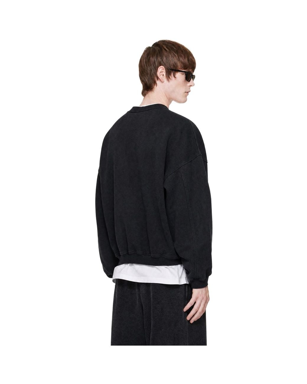 Alexander Wang Black Oversized Logo Print Sweatshirt for men