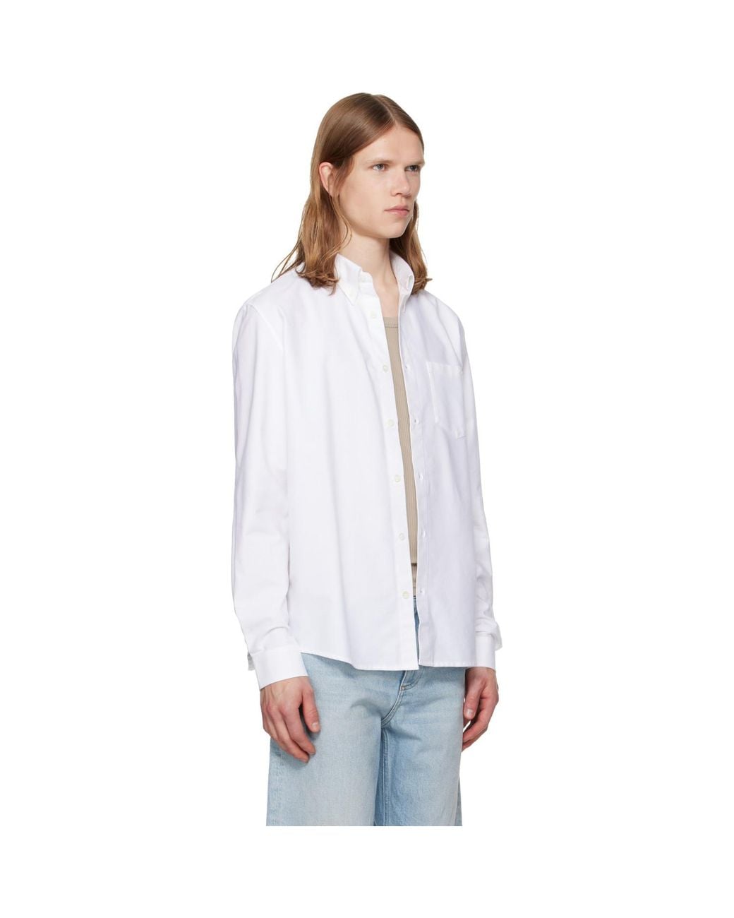 A.P.C. White New Greg Shirt for men