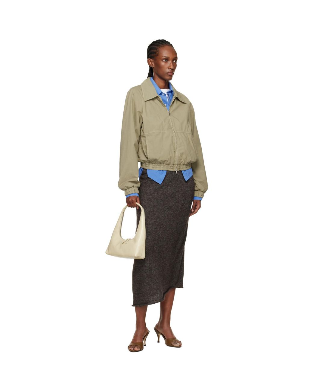 MARGE SHERWOOD Natural Off- Leather Shoulder Bag
