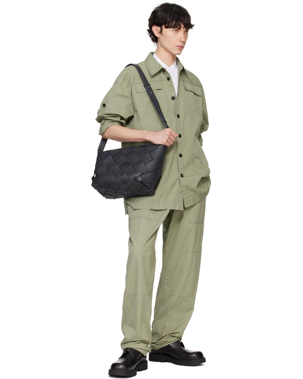 Bottega Veneta ネイビー ミディアム Diago バッグ メンズ Bottega Veneta ネイビー ミディアム Diago バッグ