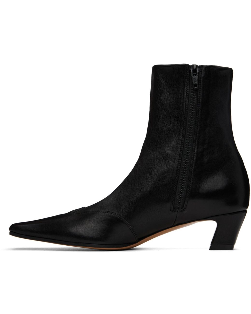 Khaite Black 'The Nevada' Stretch Low Boots