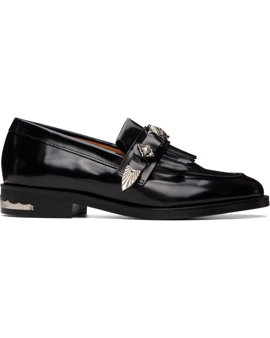 Toga Black Metal Loafers