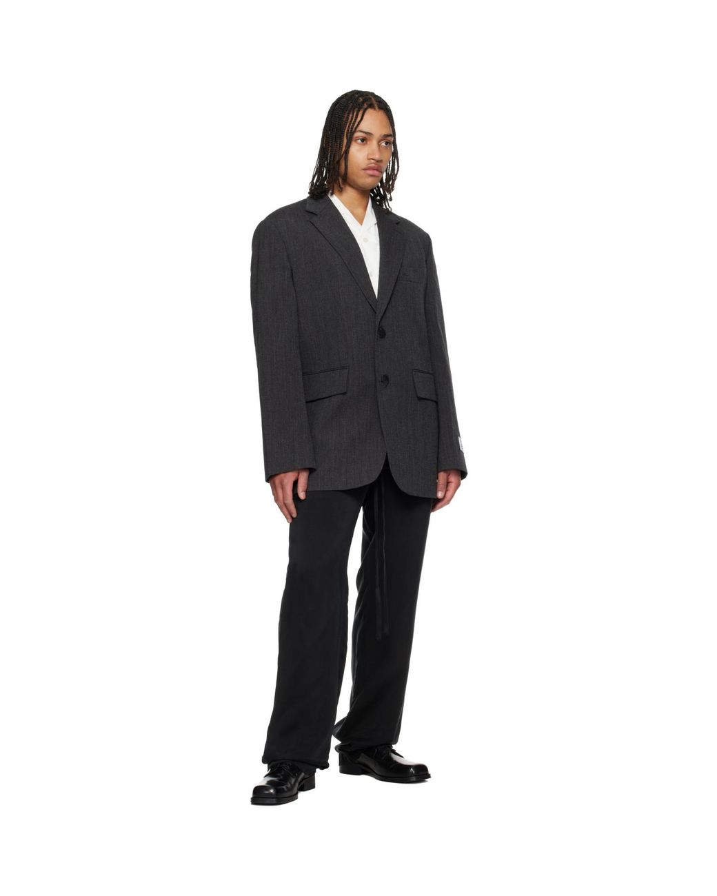 Wooyoungmi Black Oxford Single Blazer for men