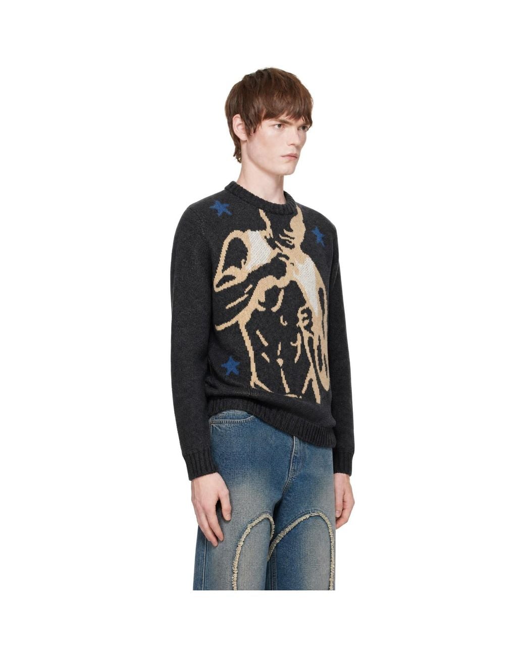 Carne Bollente Black Soft Top Sweater for men
