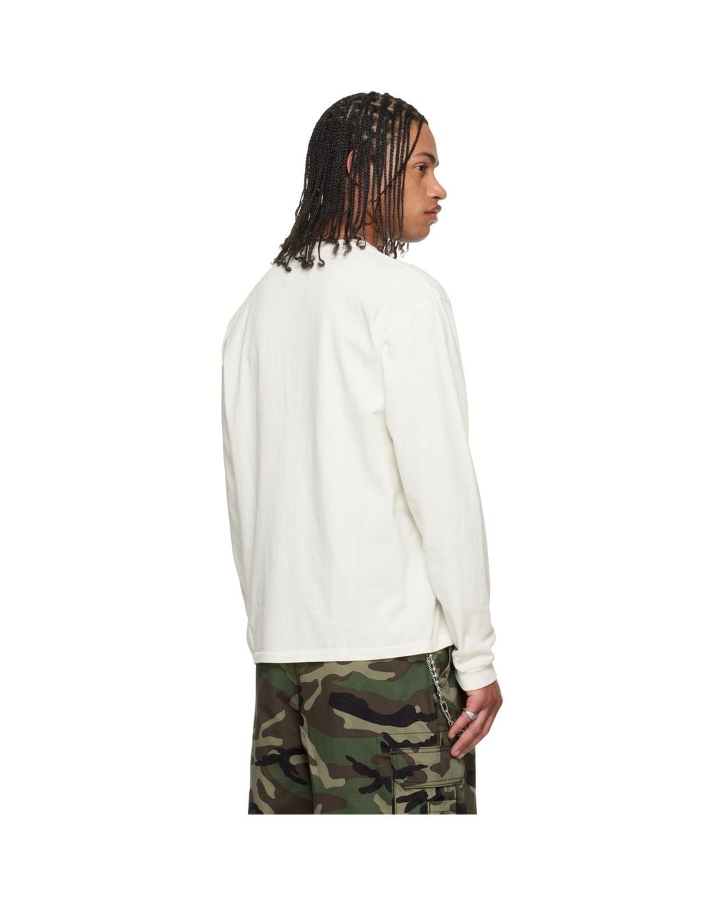 GALLERY DEPT. Black Off- French Logo Lux Long Sleeve T-Shirt for men