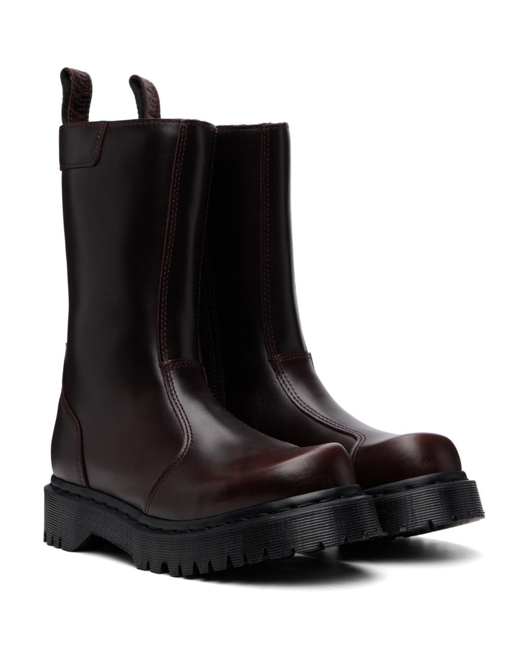 Dr. Martens Black Rejena Mid Explorer Wp Leather Boots